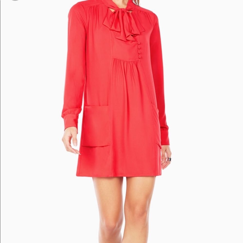 BCBG Coral Necktie Cocktail Dress NWOT